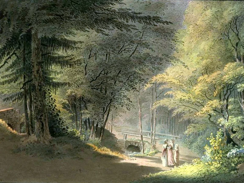 1770-Friedrich Wizani - Il Friedrichsgrund vicino a Pillnitz